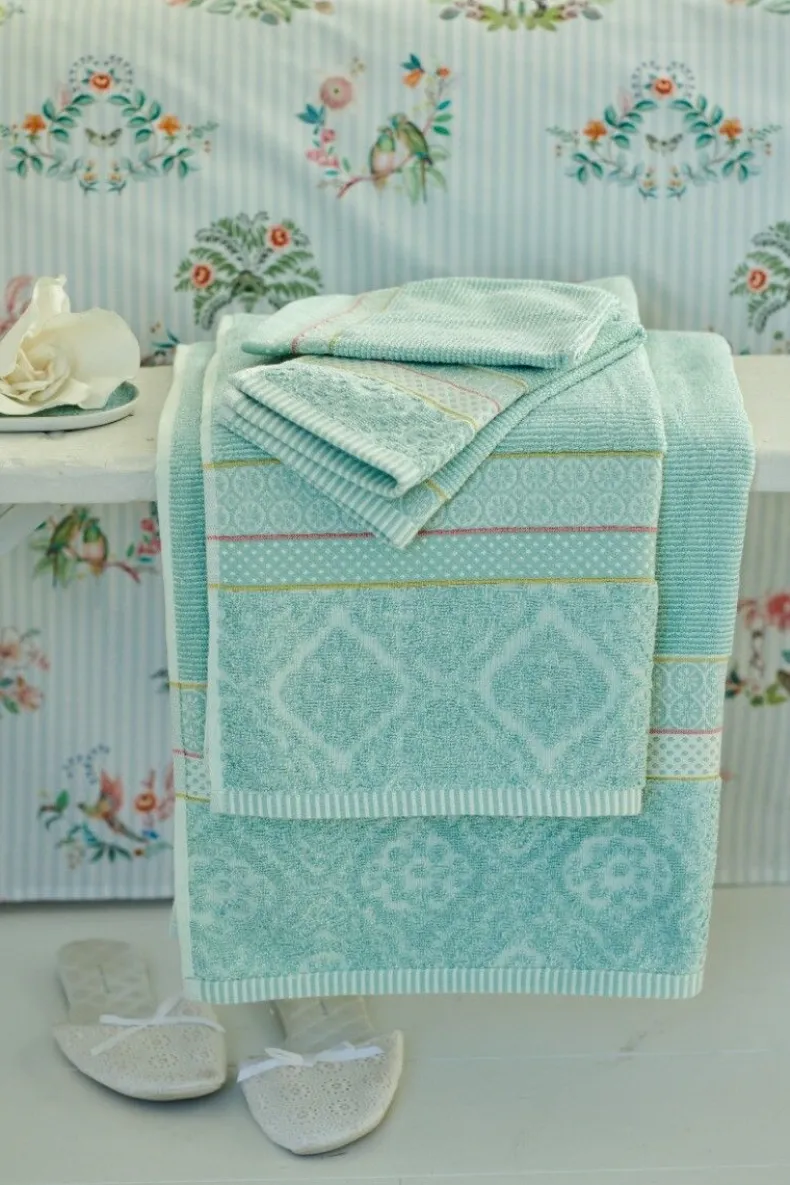 Badhanddoek Set/3 Soft Zellige Blue 55X100 Cm