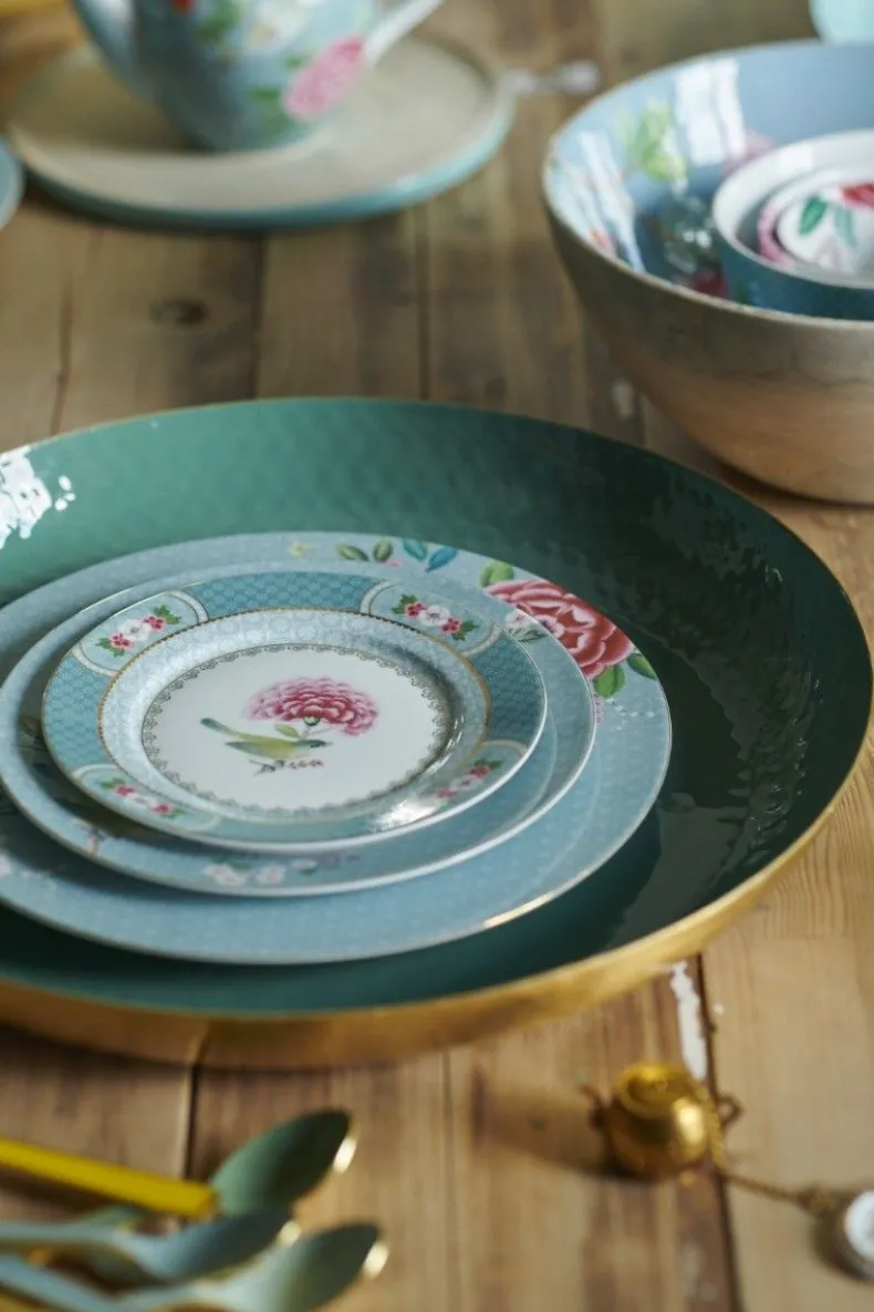 Blushing Birds Gebaksbord Blauw 17 Cm