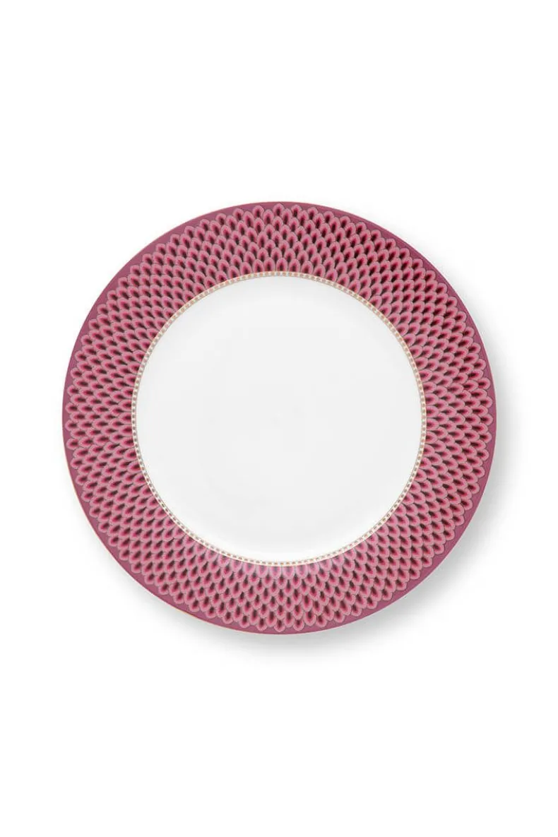 Flower Festival Dinerbord Rood/Donker 26.5 Cm