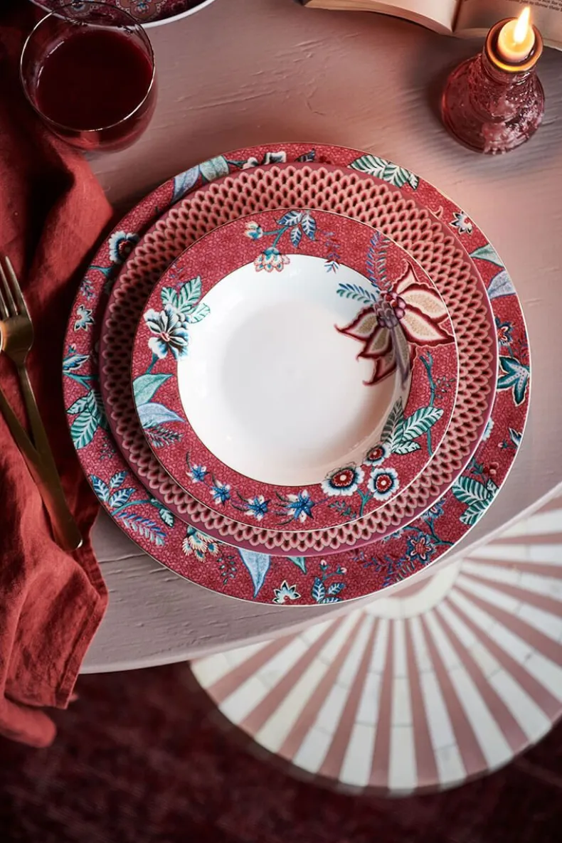 Flower Festival Diep Bord Donker 21.5 Cm