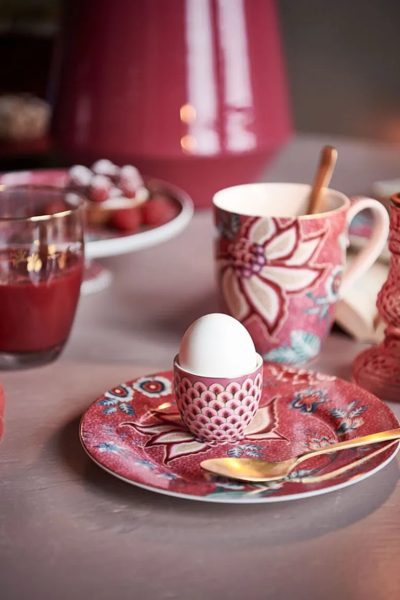 Flower Festival Eierdopje Rood/Donker