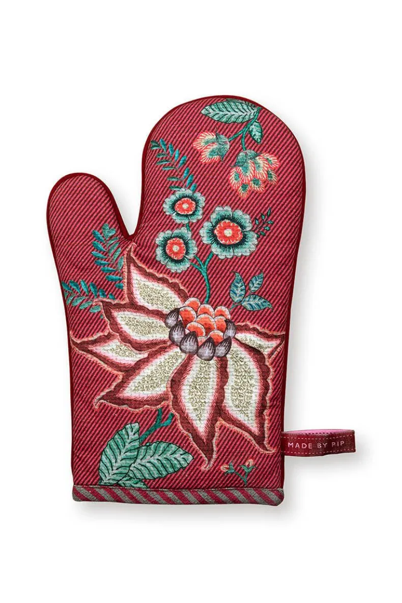 Flower Festival Oven Glove Dark Pink