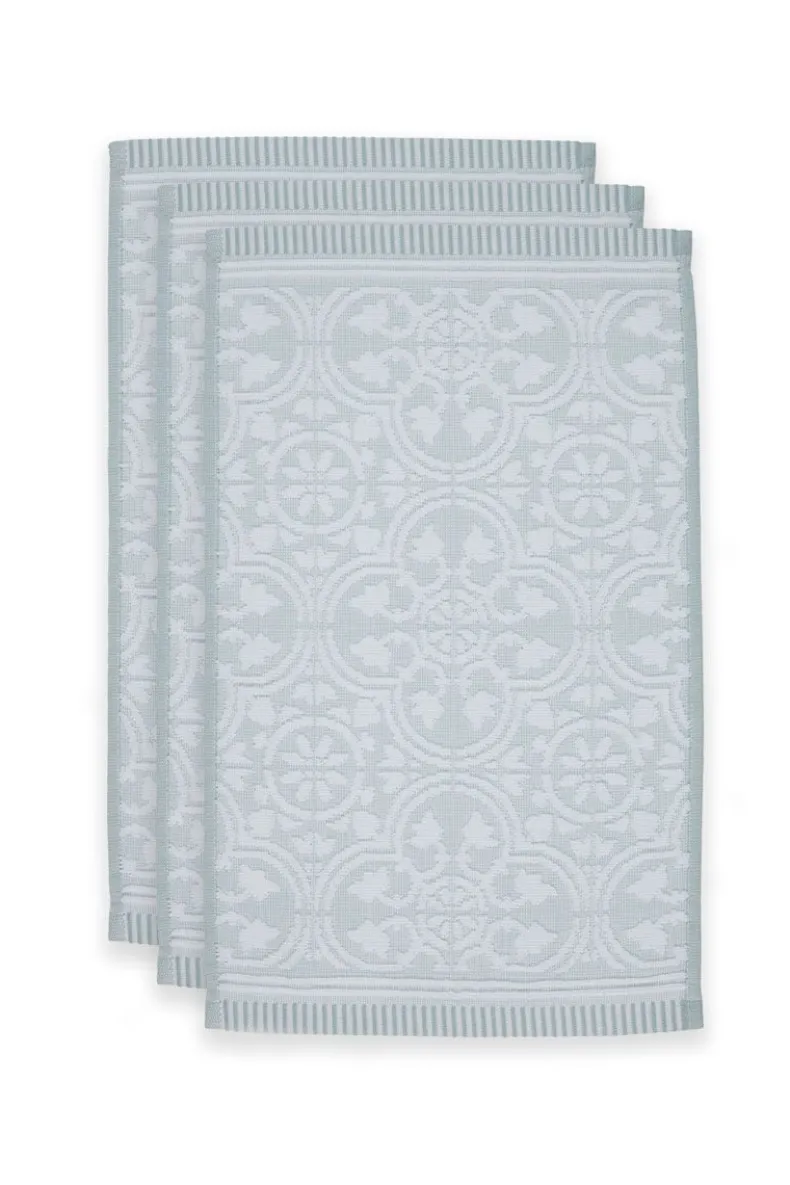 Gastendoek Set/3 Tile De Pip Licht 30X50 Cm