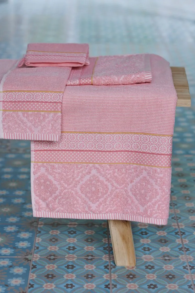 Grote Handdoek Soft Zellige Roze 70X140 Cm