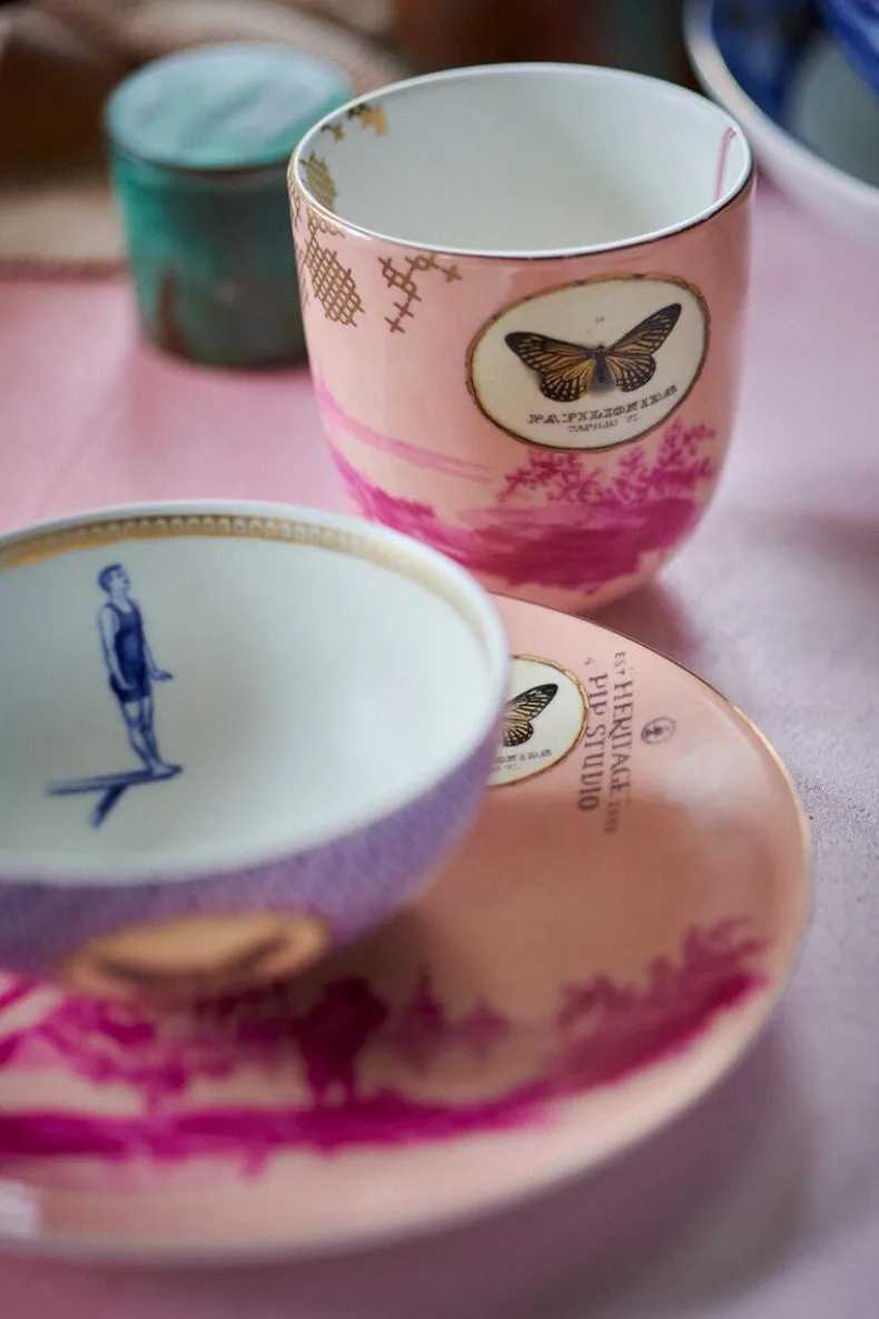 Heritage Gebaksbord Geverfd Roze 18 Cm