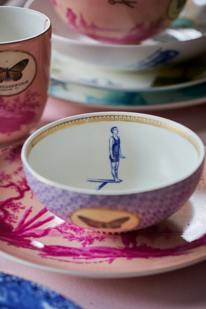 Heritage Gebaksbord Geverfd Roze 18 Cm