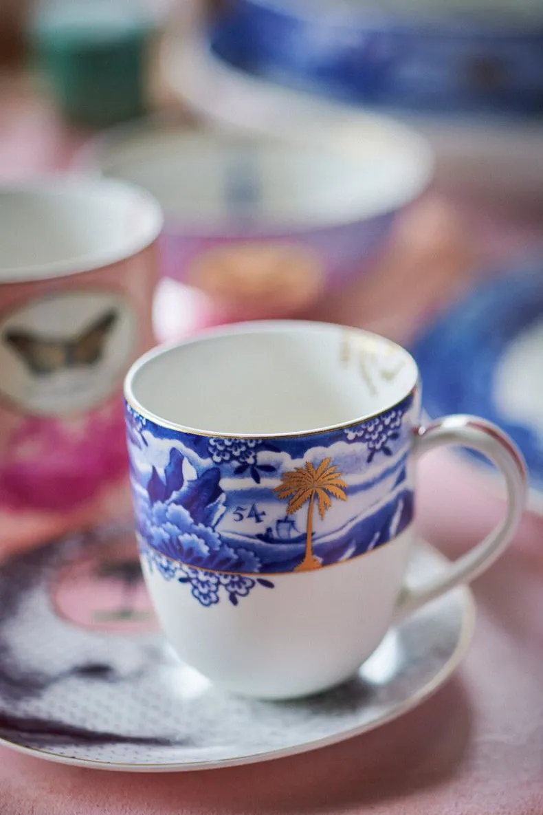 Heritage Petit Four Gezicht Zwart/Wit 12 Cm