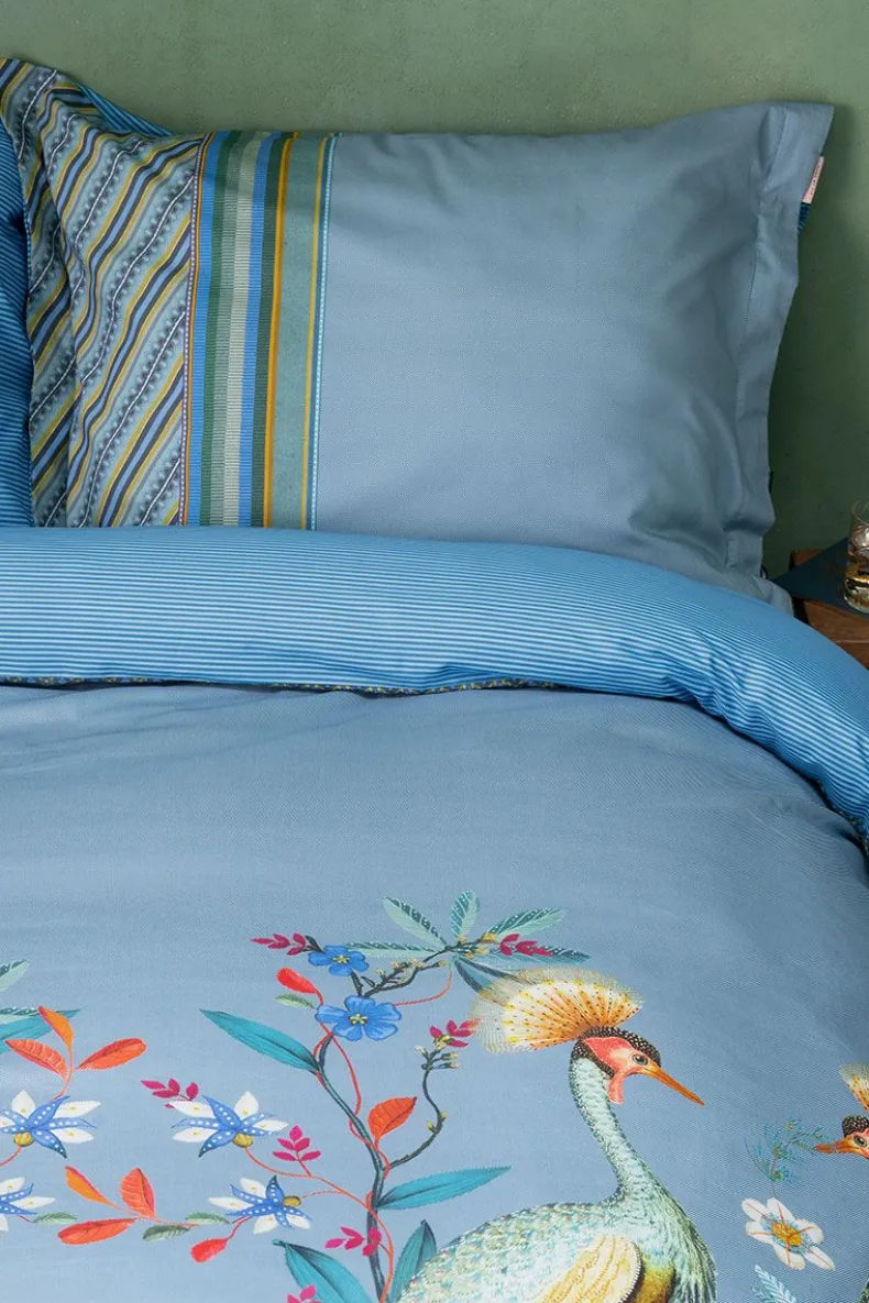 Kussensloop Flirting Birds Blauw