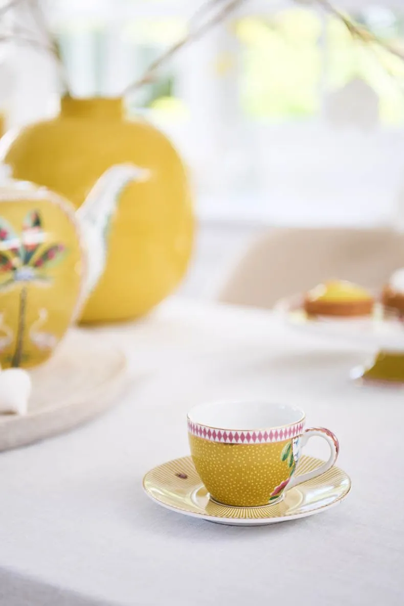 La Majorelle Espresso Kop & Schotel Geel