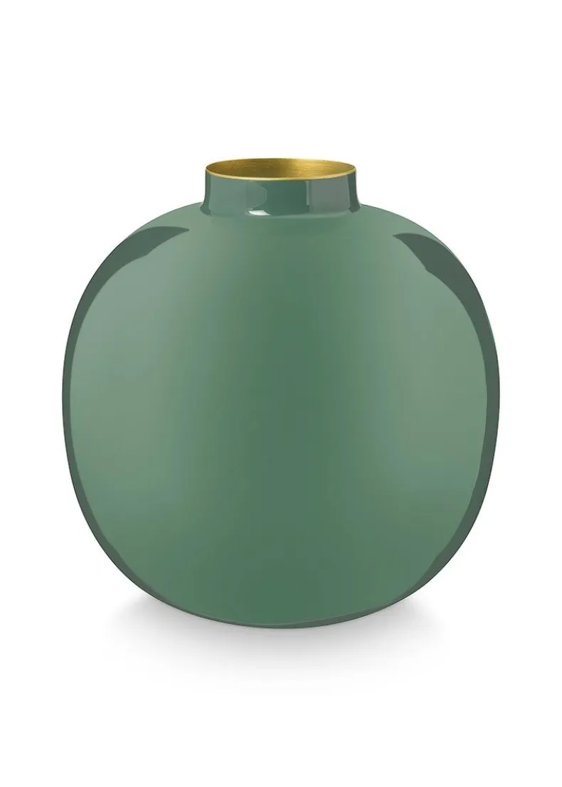 Metalen Vaas Donker 23 Cm