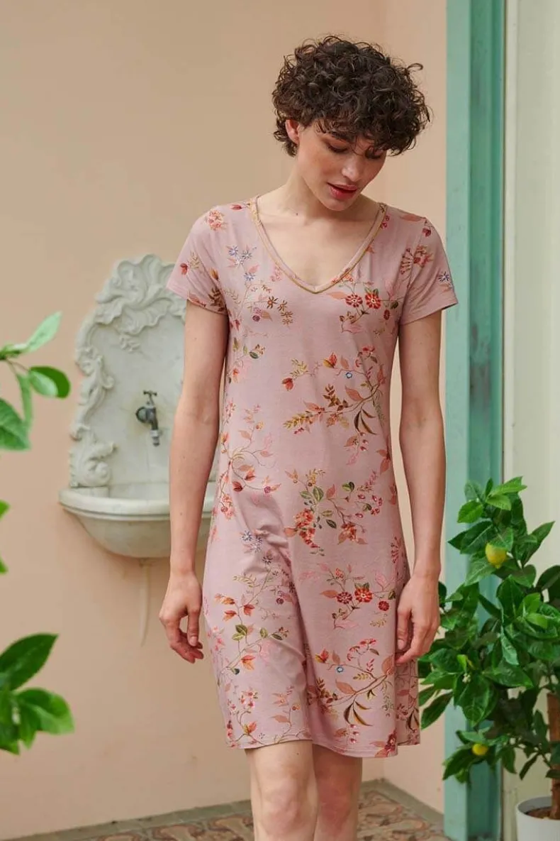 Nachthemd Korte Mouw Kawai Flower Licht