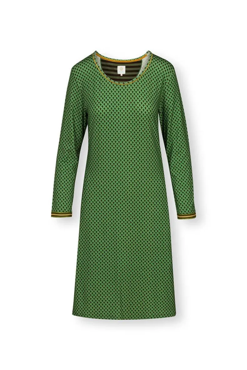 Nachthemd Lange Mouw Suki Donkergroen