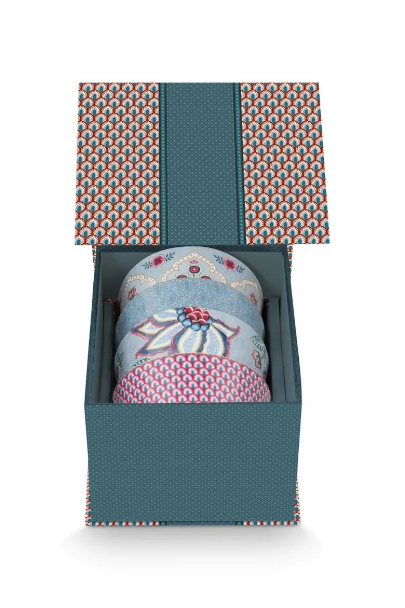 Oriental Flower Festival Set/4 Kommen 12Cm