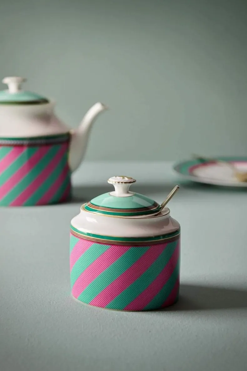 Pip Chique Stripes Suikerpot Roze/Groen