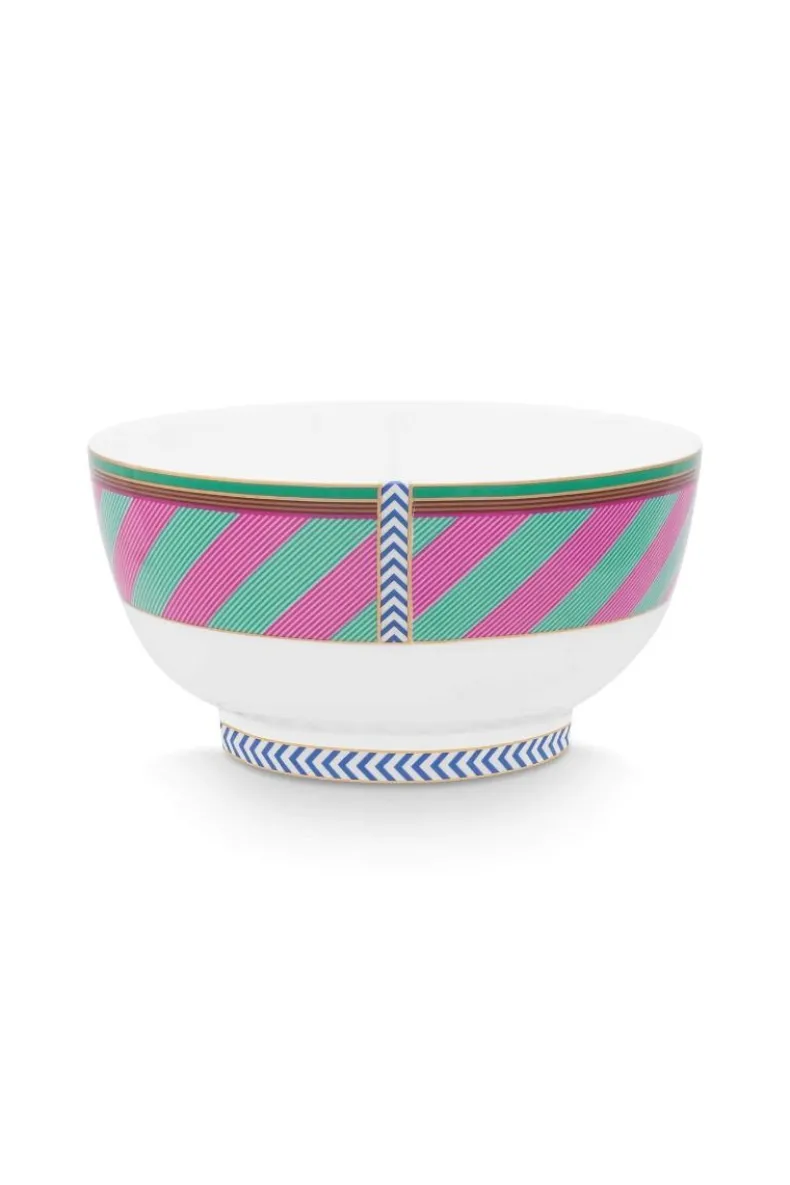 Pip Chique Stripes Kom Roze/Groen 18Cm