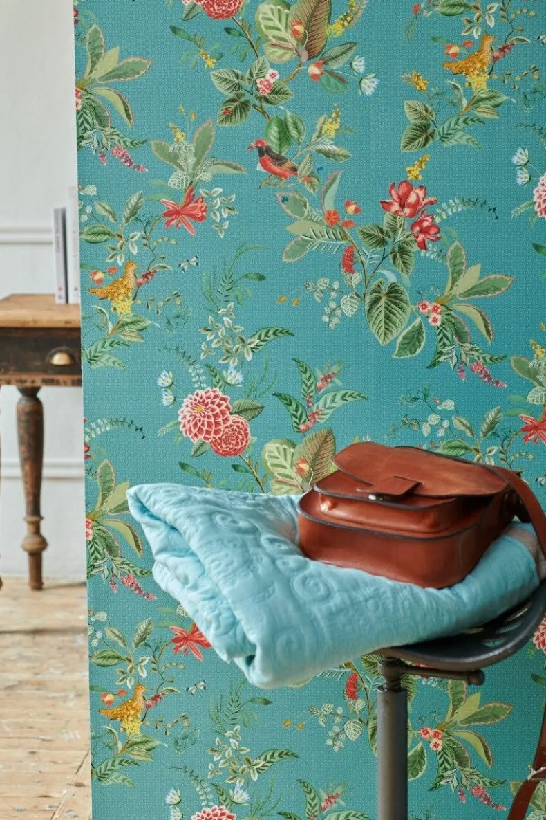 Pip Studio Floris Vliesbehang Petrol