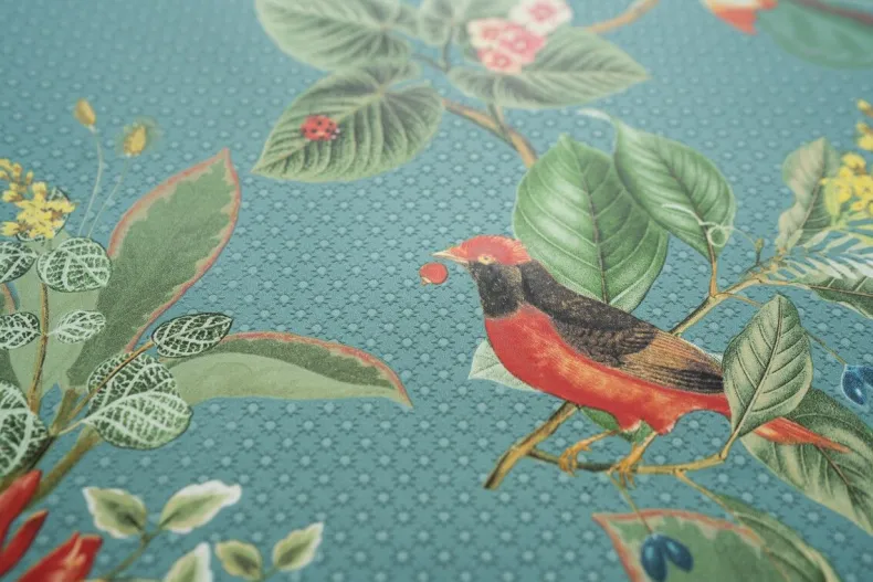 Pip Studio Floris Vliesbehang Petrol