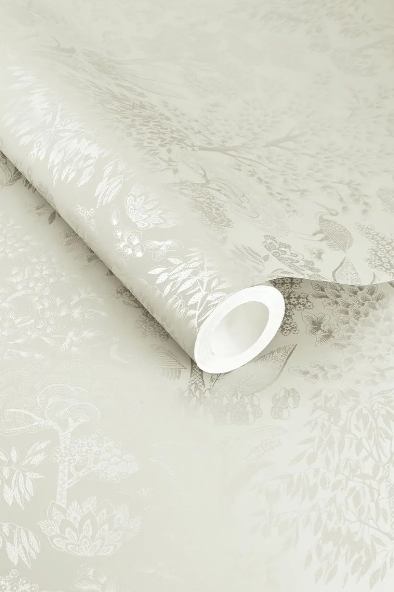 Pip Studio Origami Tree Vliesbehang Gebroken /Zilver