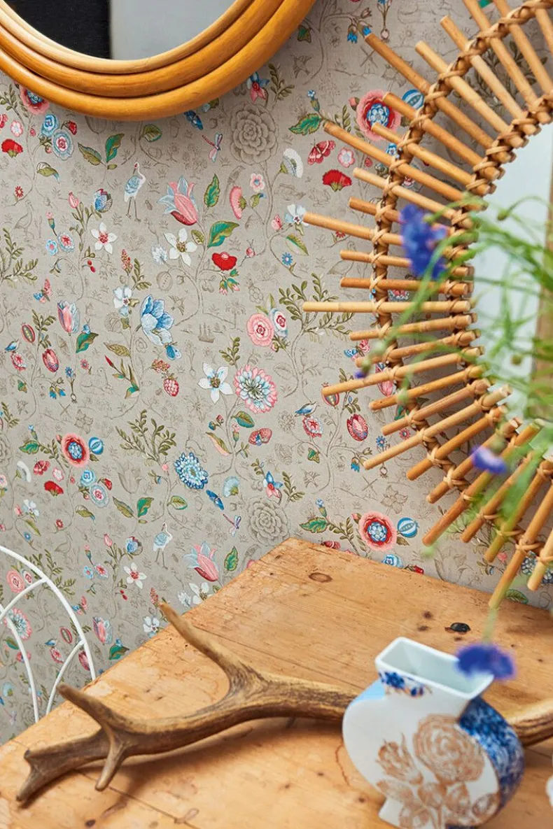 Pip Studio Spring To Life Vliesbehang Khaki