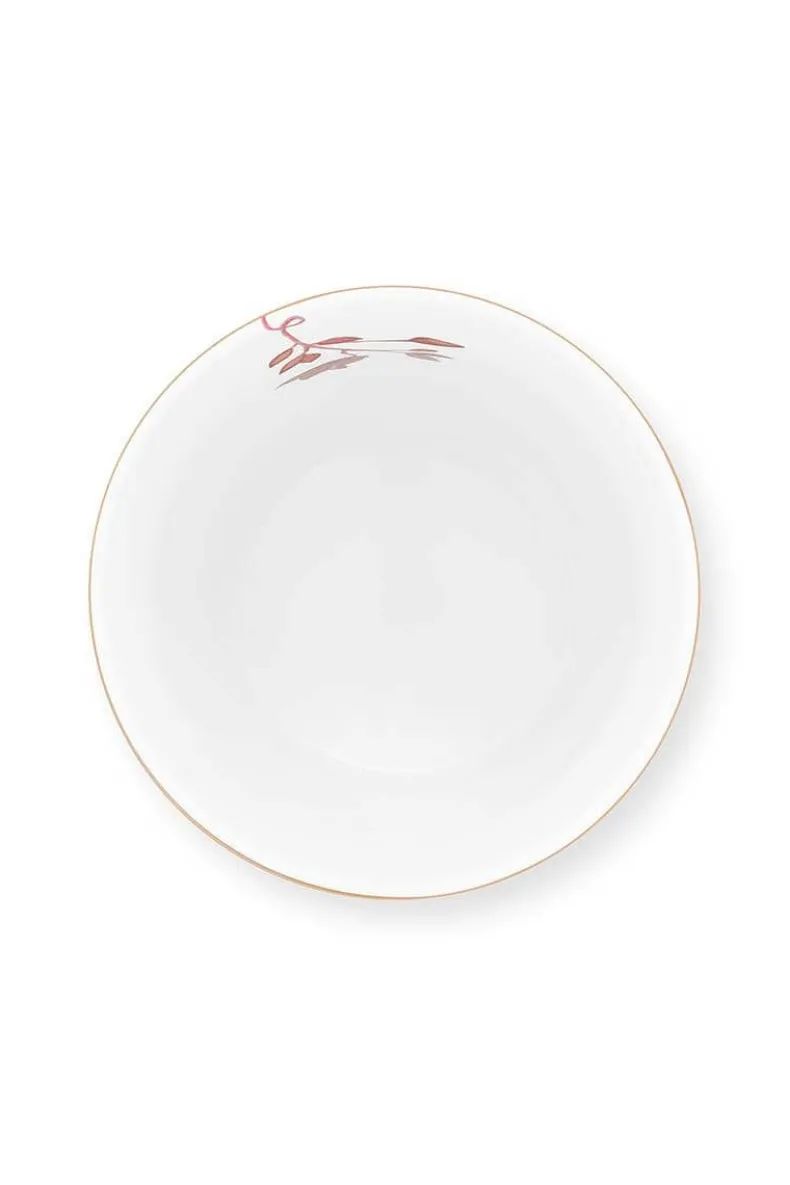 Royal Stripes Mok Bloemen Donkerroze