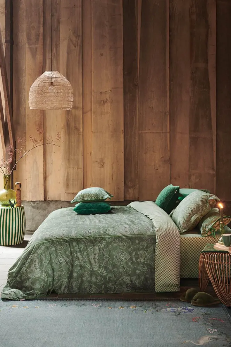 Vierkant Sierkussen Kyoto Nights Groen