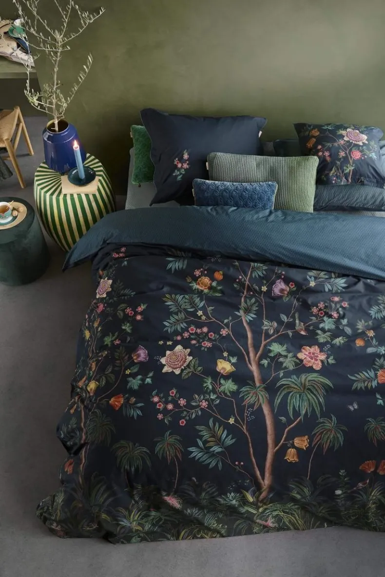 Vierkant Sierkussen Il Paradiso Donkerblauw