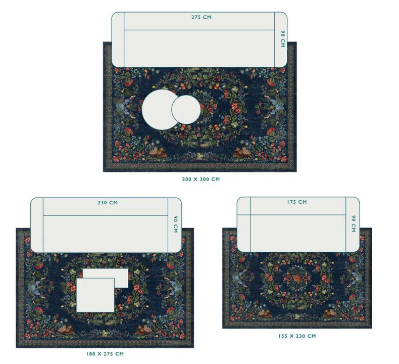 Vloerkleed Fall In Leaf By Pip Donkerblauw