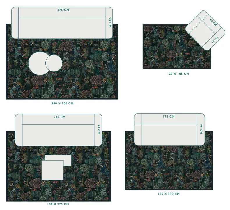 Vloerkleed Pip Garden By Pip Donkerblauw