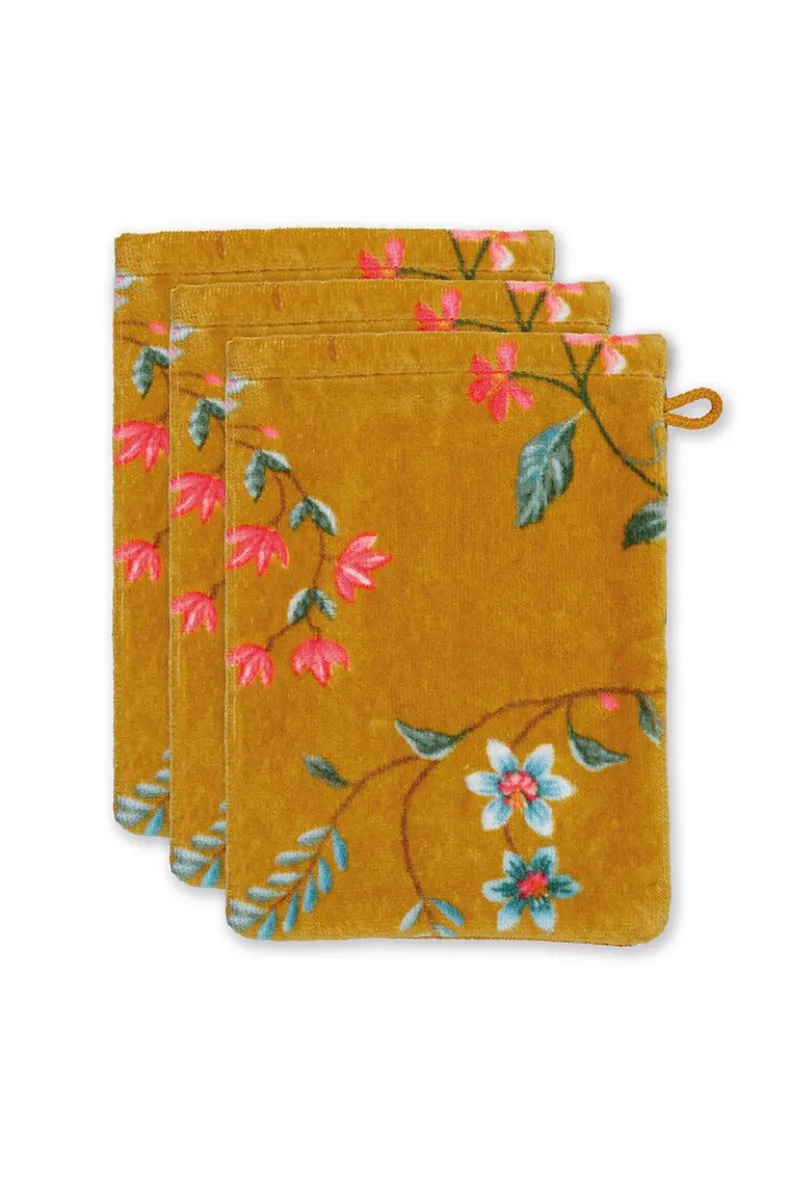 Washandje Set/3 Les Fleurs 16X22 Cm