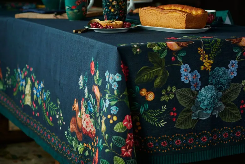 Winter Wonderland Tafelkleed Donker Blauw