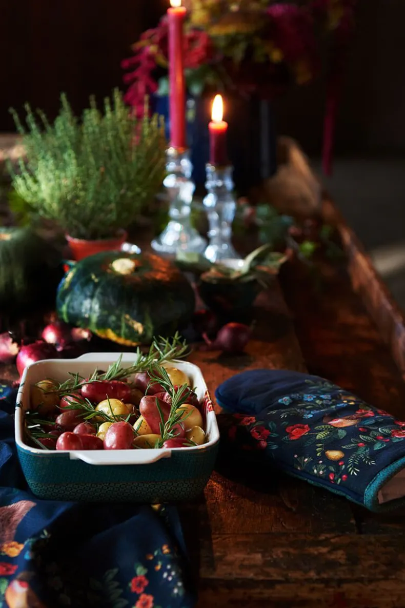 Winter Wonderland Serveerschaal Rechthoekig Klein Groen