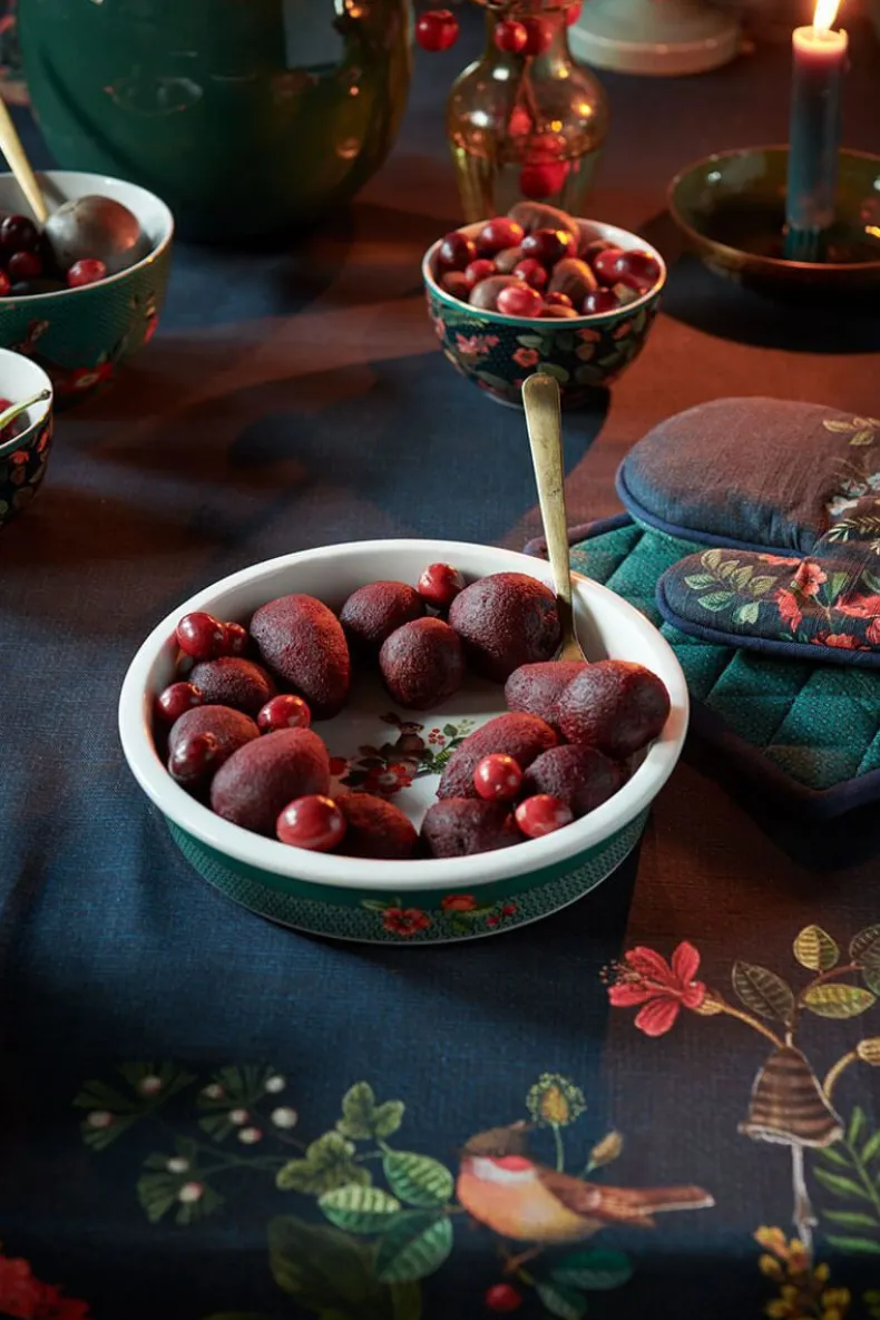 Winter Wonderland Serveerschaal Rond Groen